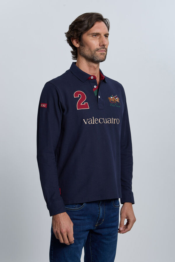 Valecuatro Polo azul marinho modelo cavalo Azul