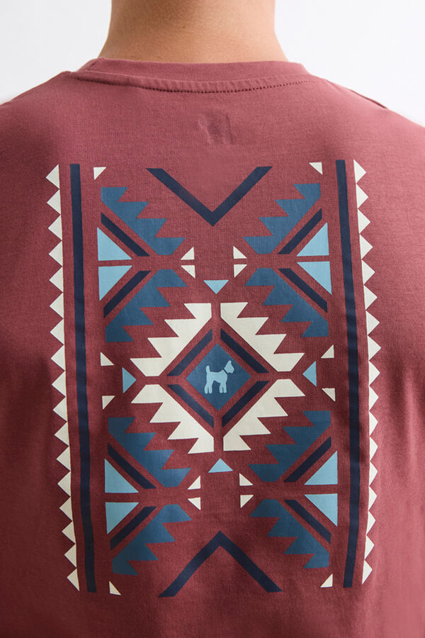 Williot Camiseta Étnica Estampado granate