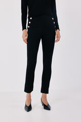 Cortefiel Legging with snaps Black