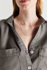 Cortefiel ALWAYS midi necklace - Crystal - Gold Gold