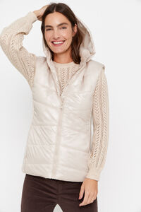 Cortefiel Combined jersey-knit gilet Nude