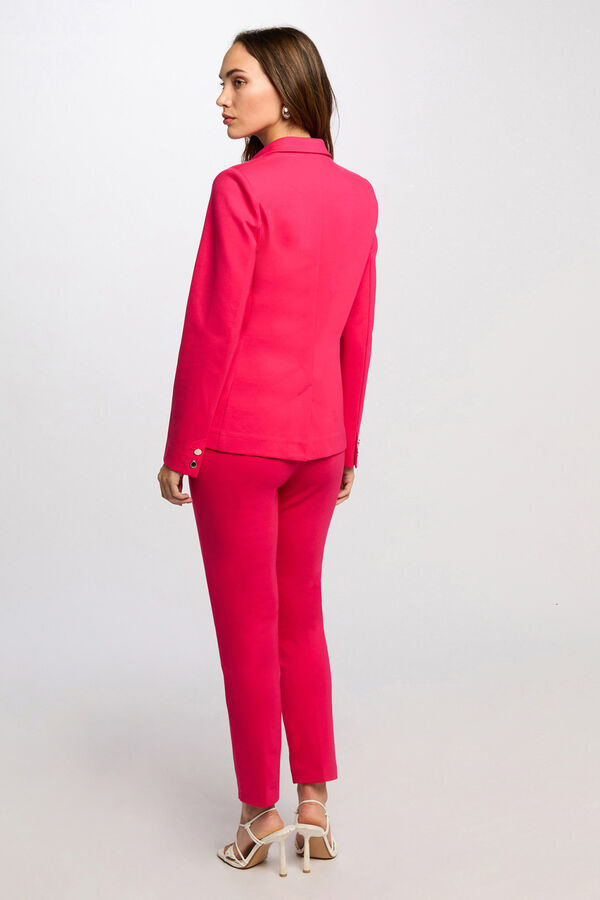 Morgan Calça cigarro com pregas Vermelho