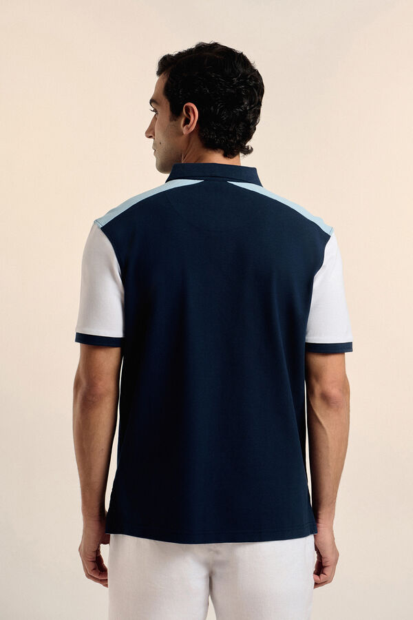 Valecuatro Camisa polo tricolor Azul
