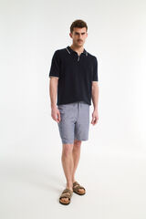 Selected Bermuda de linho com caimento relaxado Cinzento