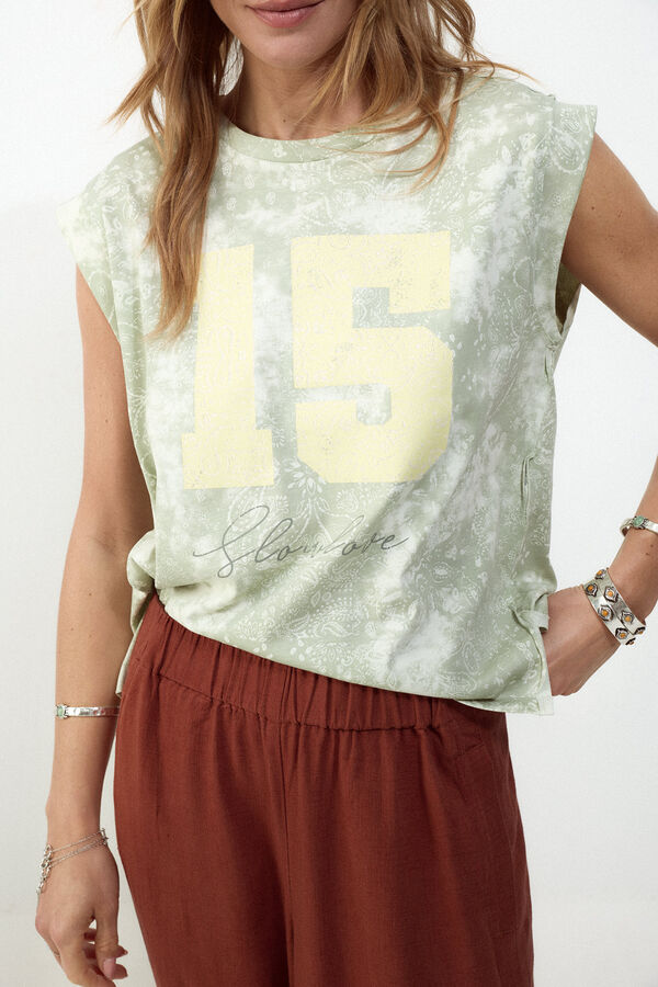 Slowlove Camiseta estampado oversize Verde