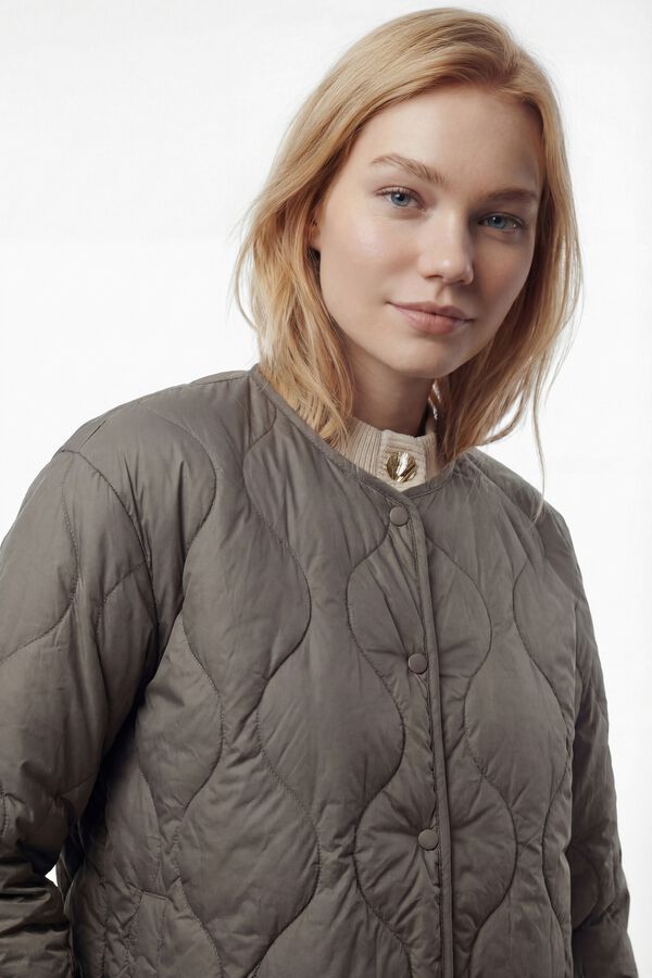 Vila Ultra-light quilted coat Beige