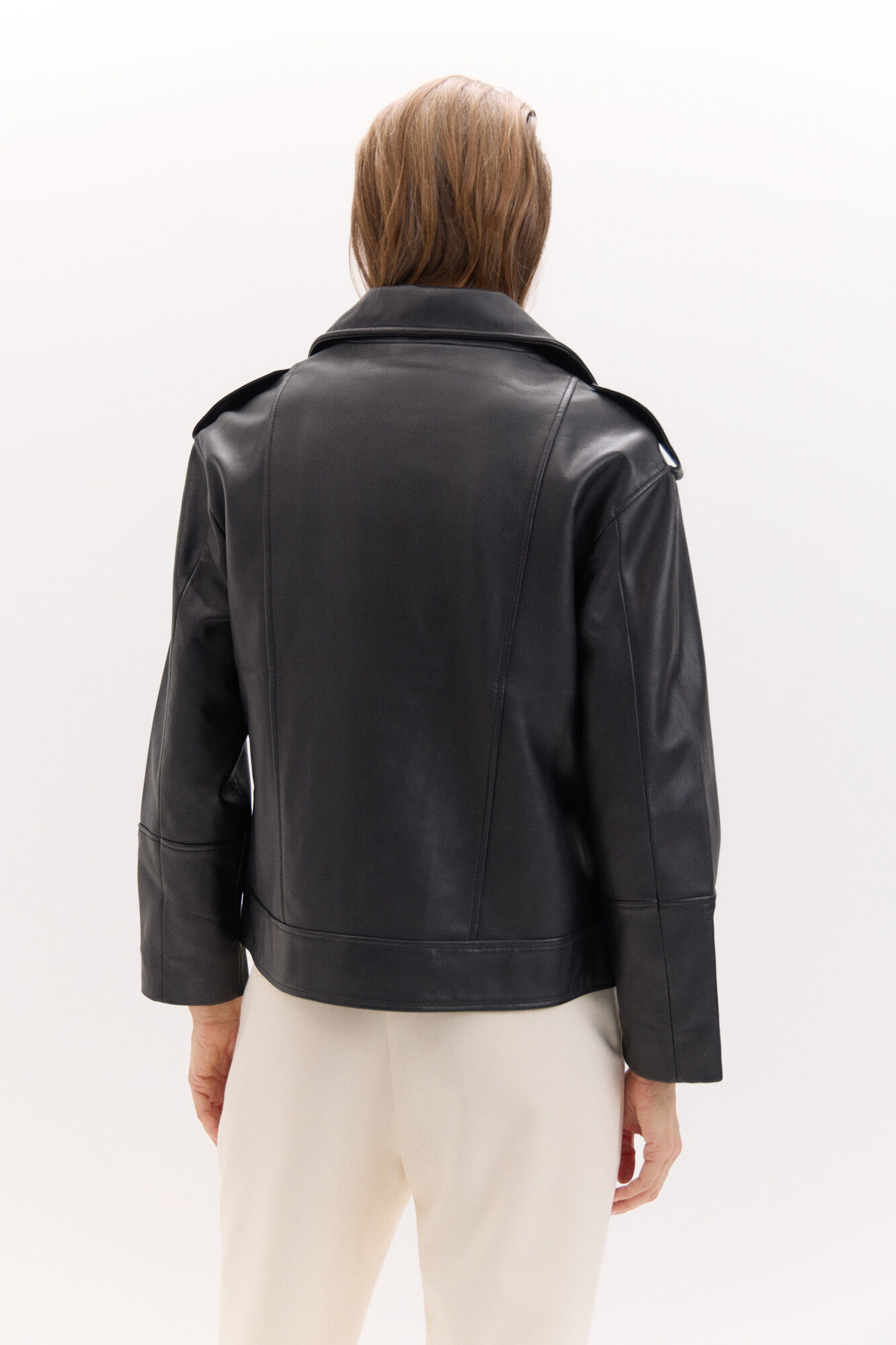 Cortefiel leather jacket on sale