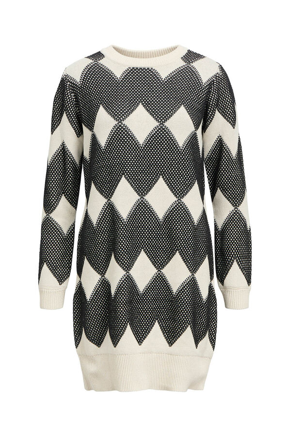 Object Vestido de malha estampado Branco