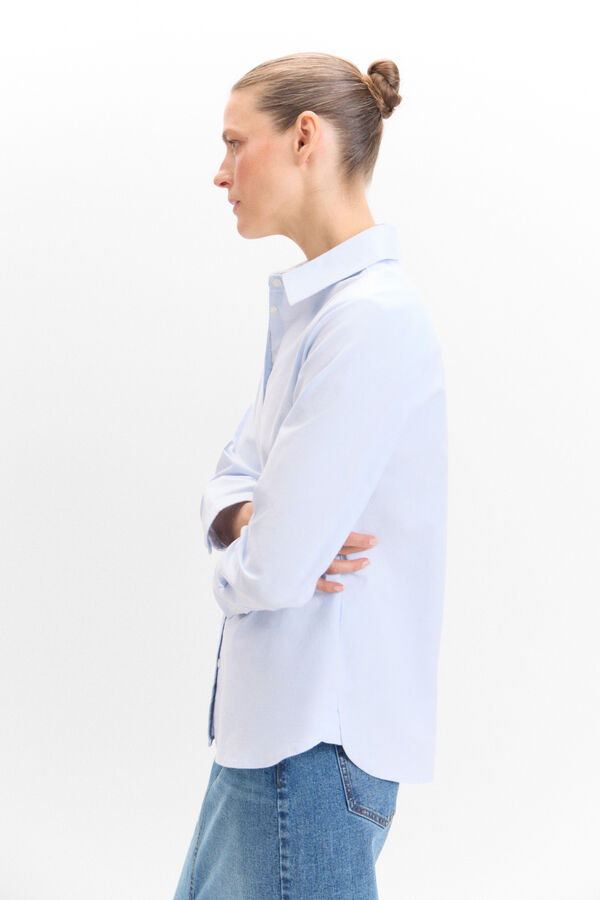 Cortefiel Sustainable COTTON SHIRT Blue