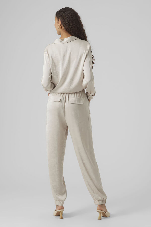 Vero Moda Calças skinny efeito acetinado Cinzento