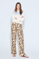 Slowlove Pantalón estampado flare Estampado marrón