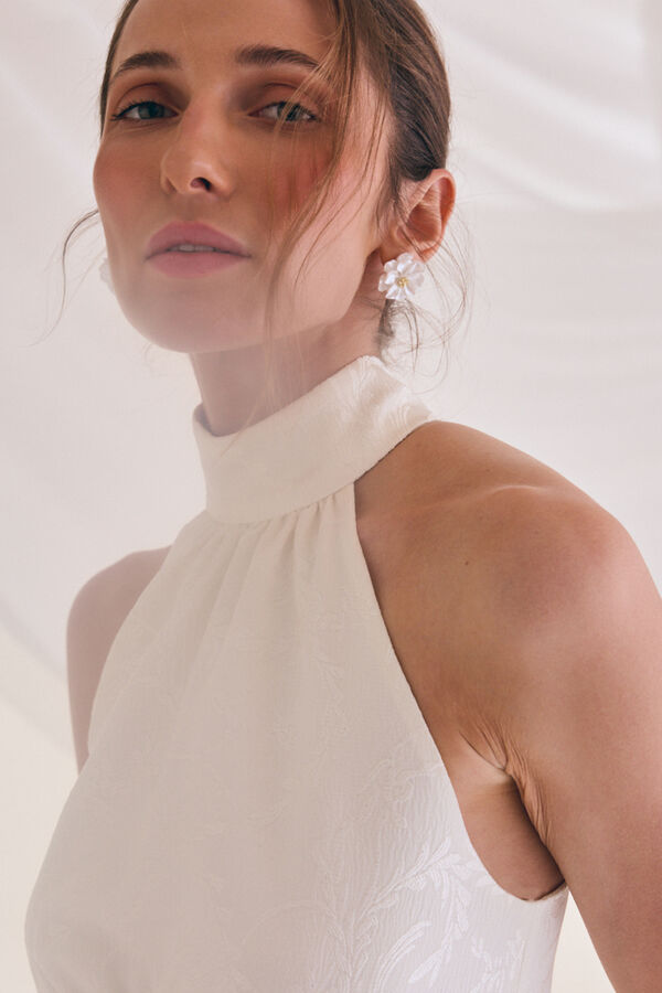 Pol&iacute;n Et Moi Vestido de noiva liso Branco