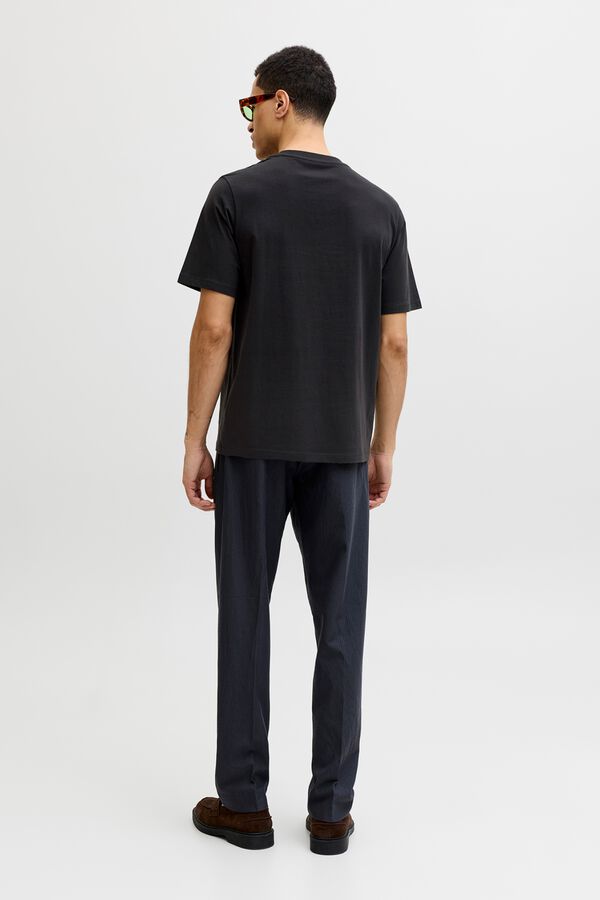 Jack & Jones T-shirt com logo em algod&atilde;o Preto