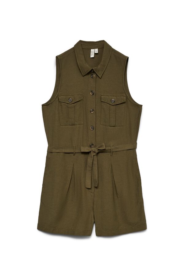 Vero Moda Macac&atilde;o curto camiseiro Verde