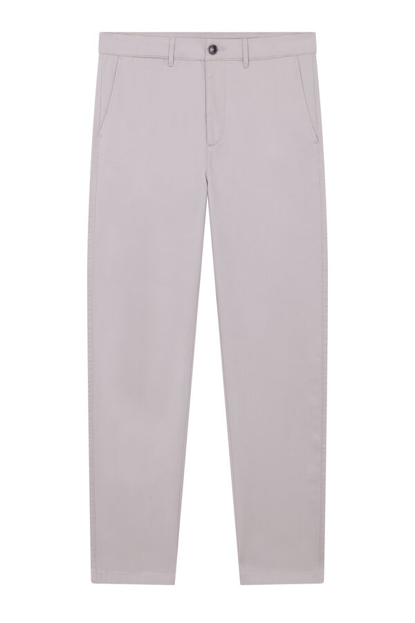 Cortefiel Pantalón chino ligero regular fit Gris