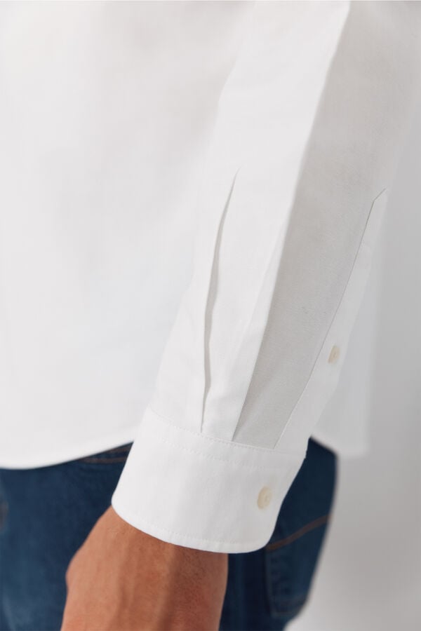 Cortefiel Plain Oxford shirt White