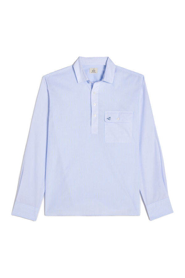Cortefiel Camisa polo manga comprida Azul