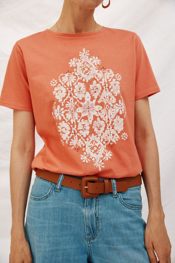 Cortefiel Positional print t-shirt Multicolour