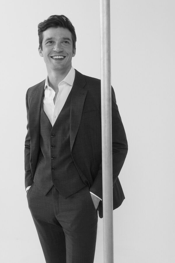 Cortefiel Series XXI checked trousers Blue