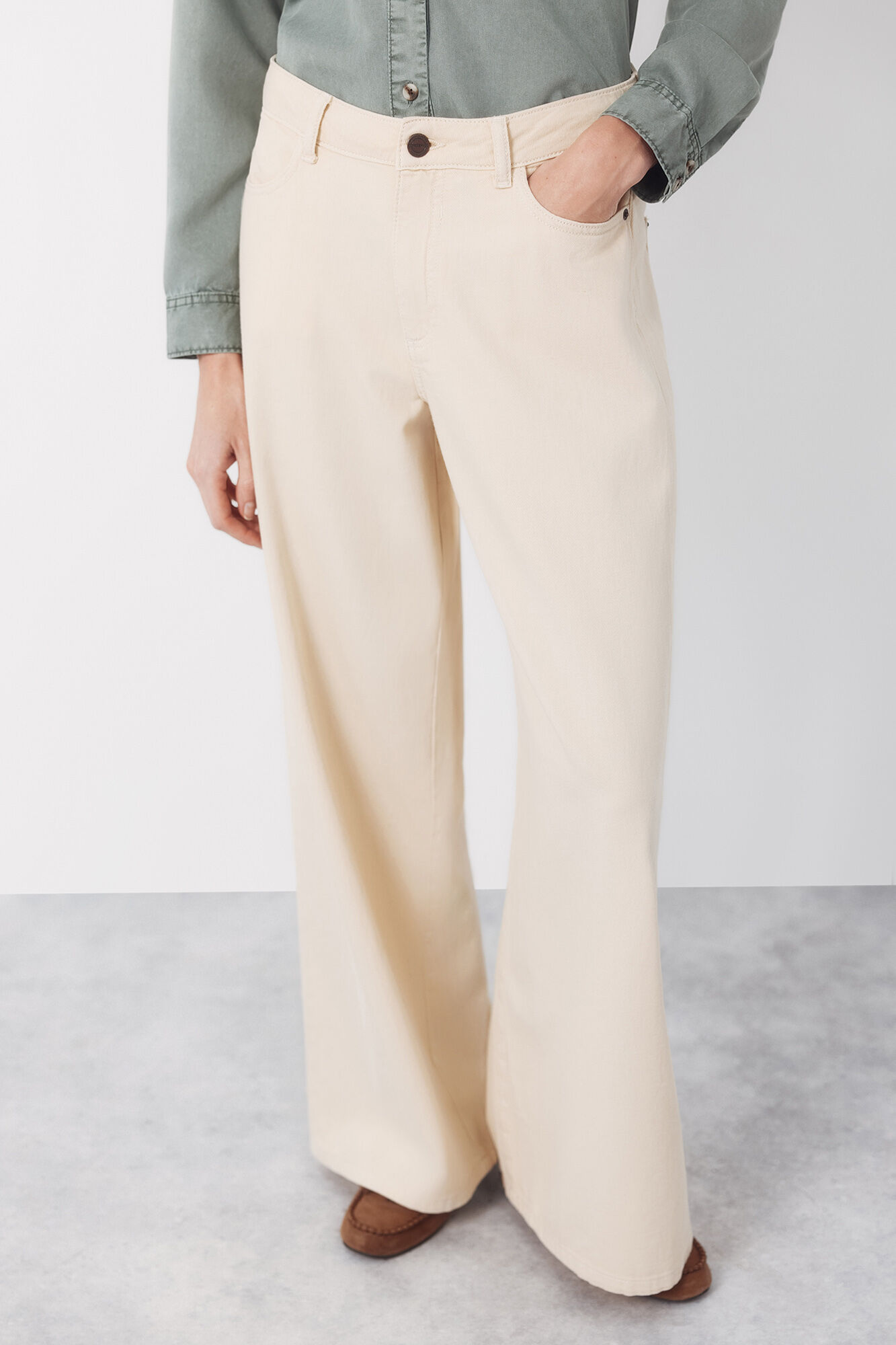 Cortefiel Long palazzo jeans 