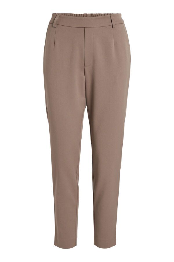 Cortefiel Trousers with elasticated waist Brown