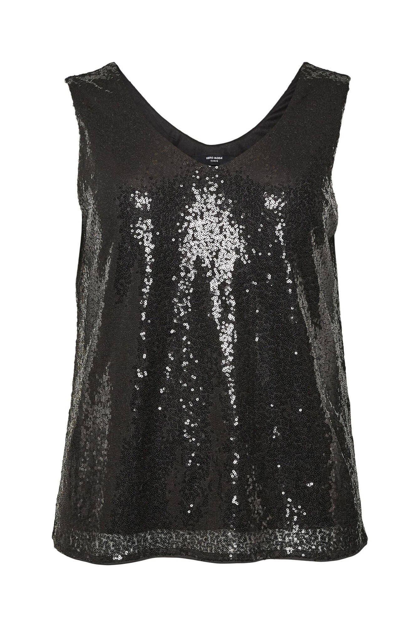 Plus size sequin top Women s T shirts and polo shirts Cortefiel
