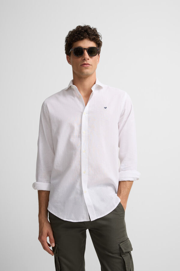 Silbon Camisa esportiva macia Branco