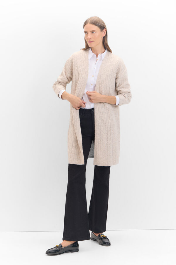 Cortefiel Cardigan ochos suave Beige