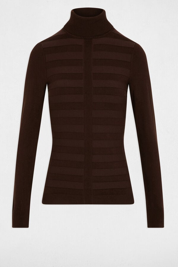 Morgan Camisola de gola Castanho