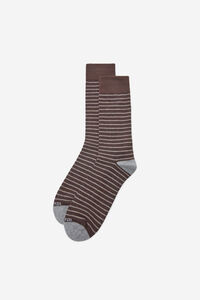 Cortefiel Stripy socks Dark brown