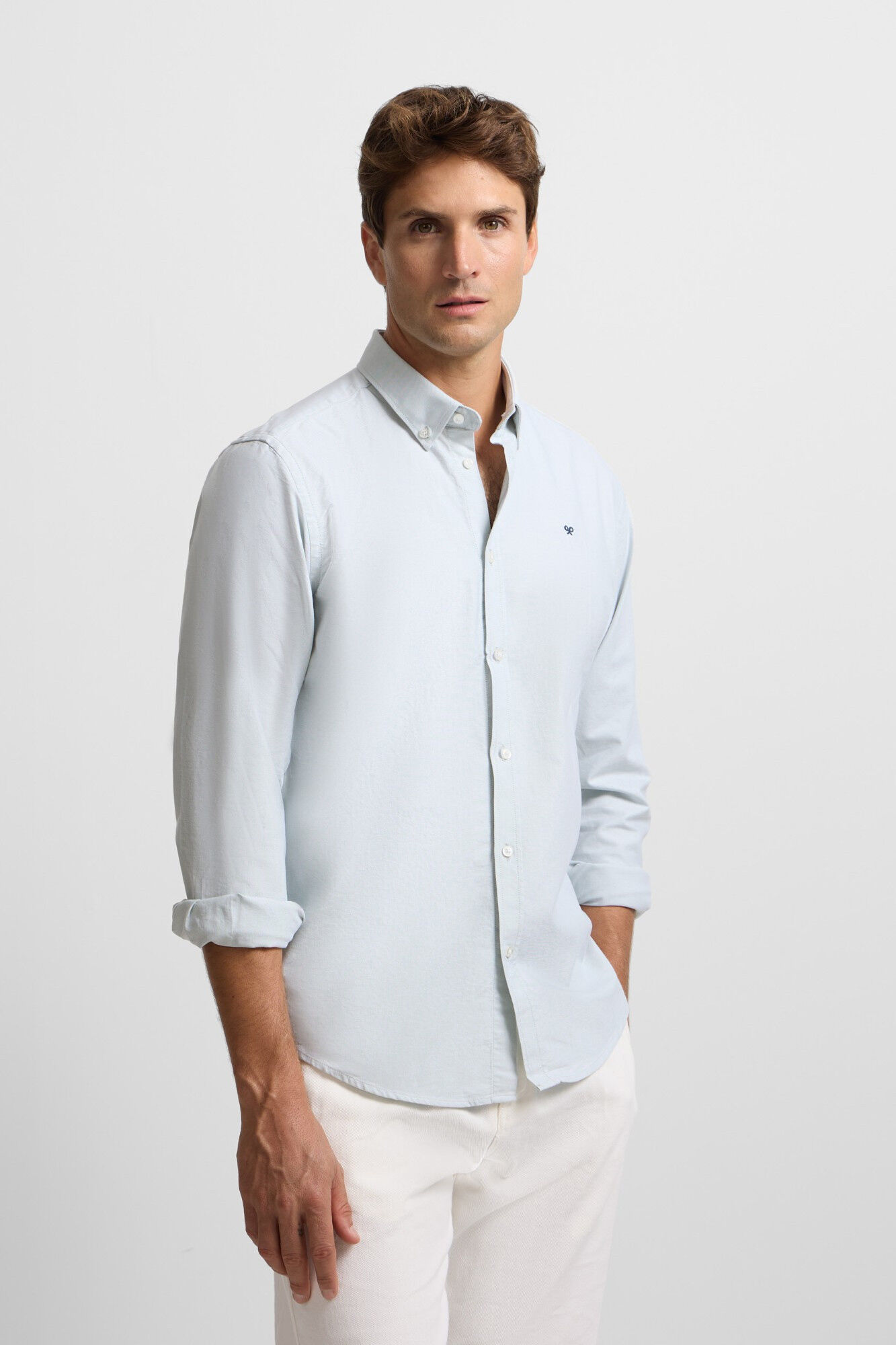 Silbon Raquete de camisa esportiva Oxford