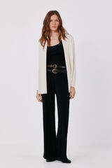 Cortefiel Shawl collar jacket Ivory