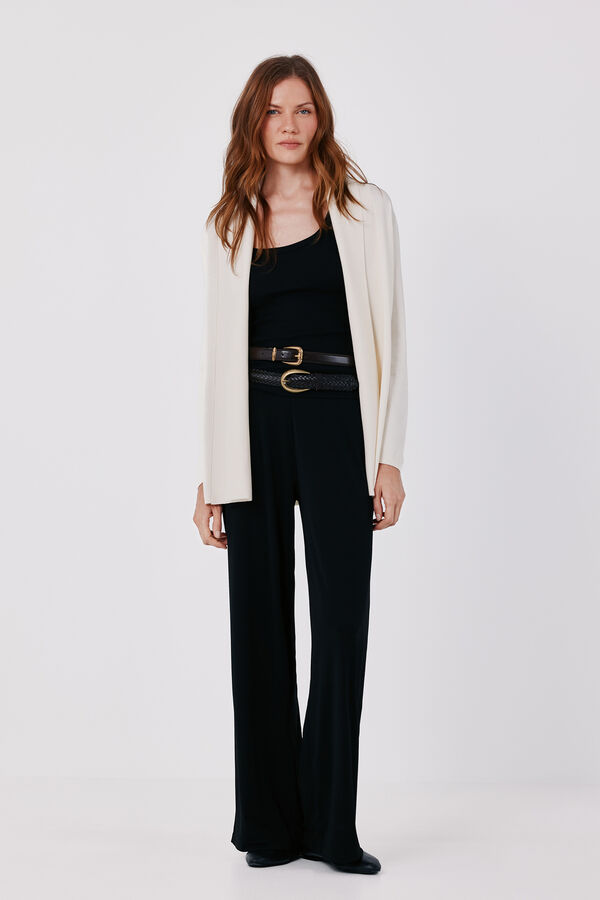 Cortefiel Shawl collar jacket Ivory