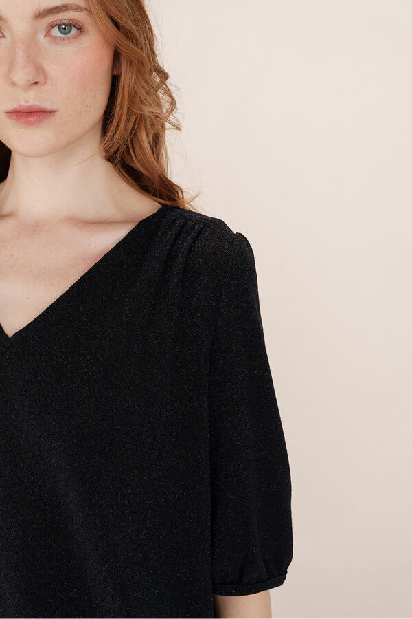 Grace & Mila Top largo de lurex  Azul
