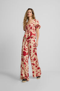 Silbon Calça palazzo com estampado floral