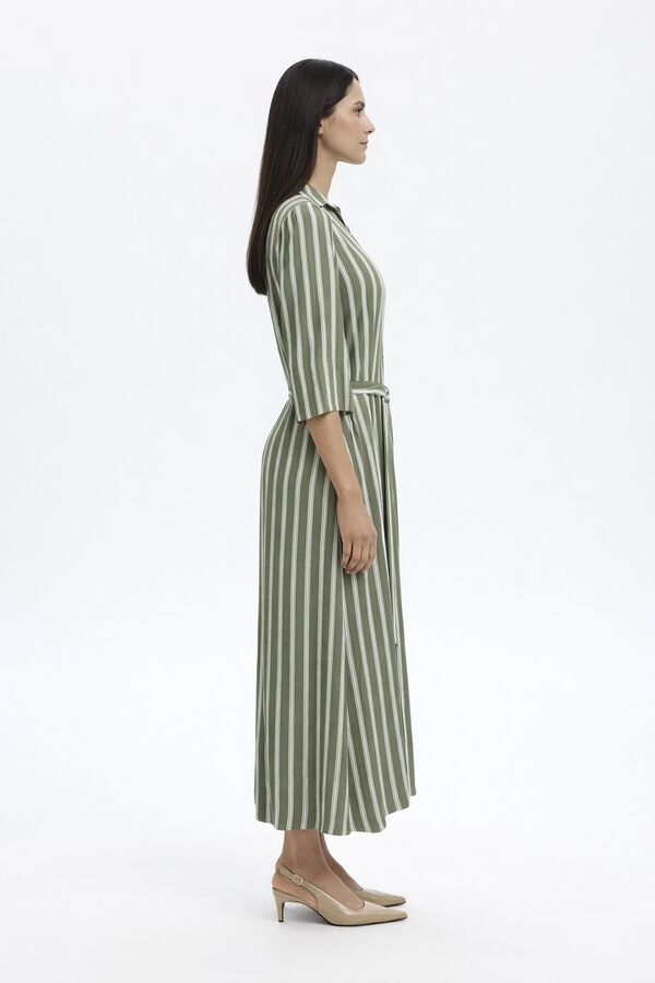 Selected Vestido comprido estampado Verde