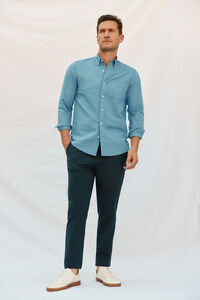 Cortefiel Plain linen/cotton shirt
