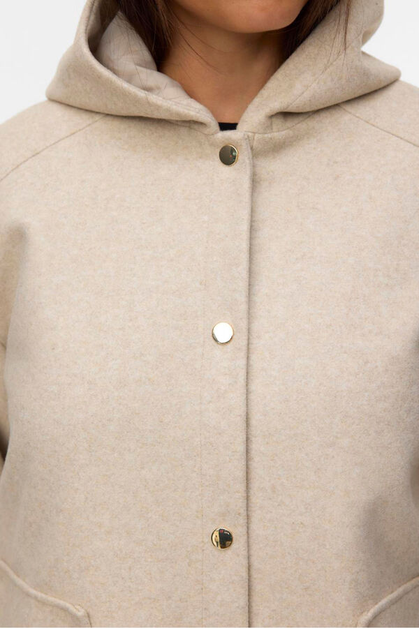 Vero Moda Curve Sobretudo curto de tecido, tamanho grande  Cinzento