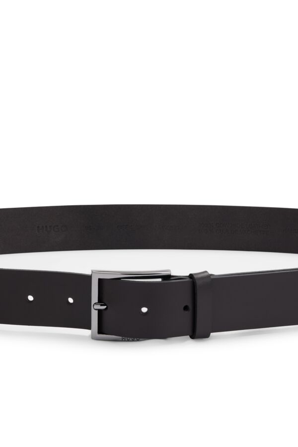 HUGO Leather belt Dark brown