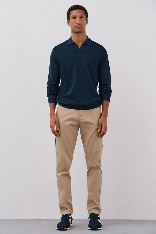 Cortefiel Lightweight cargo trousers Beige