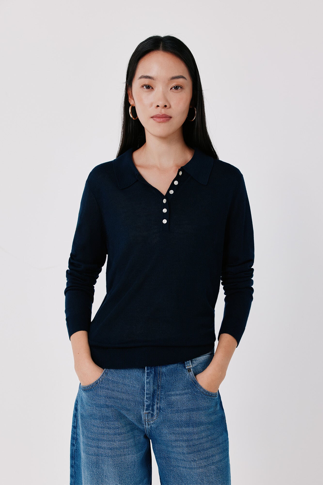 Cortefiel Fine knit polo shirt