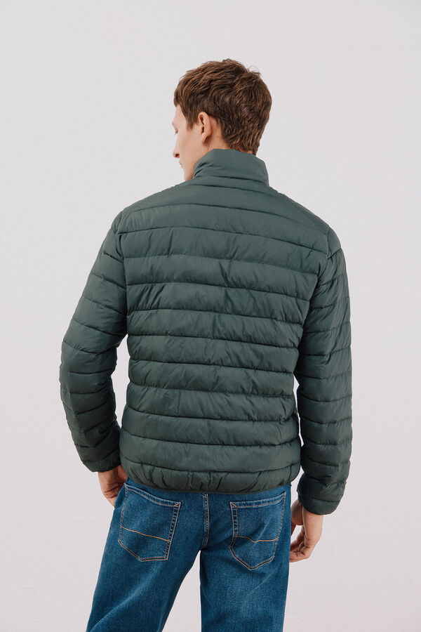 Cortefiel Ultra-light quilted jacket Dark green