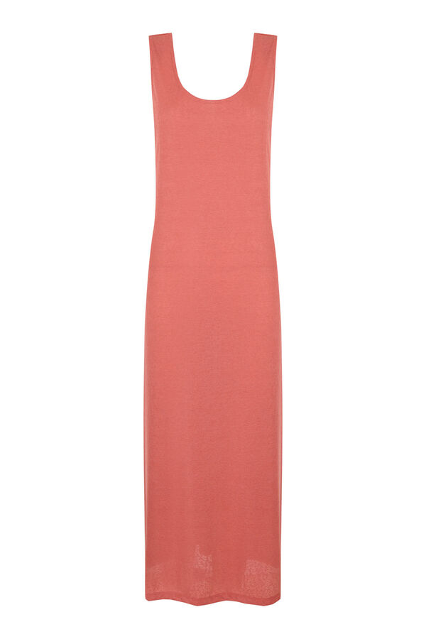Cortefiel Strappy jersey-knit dress Pink