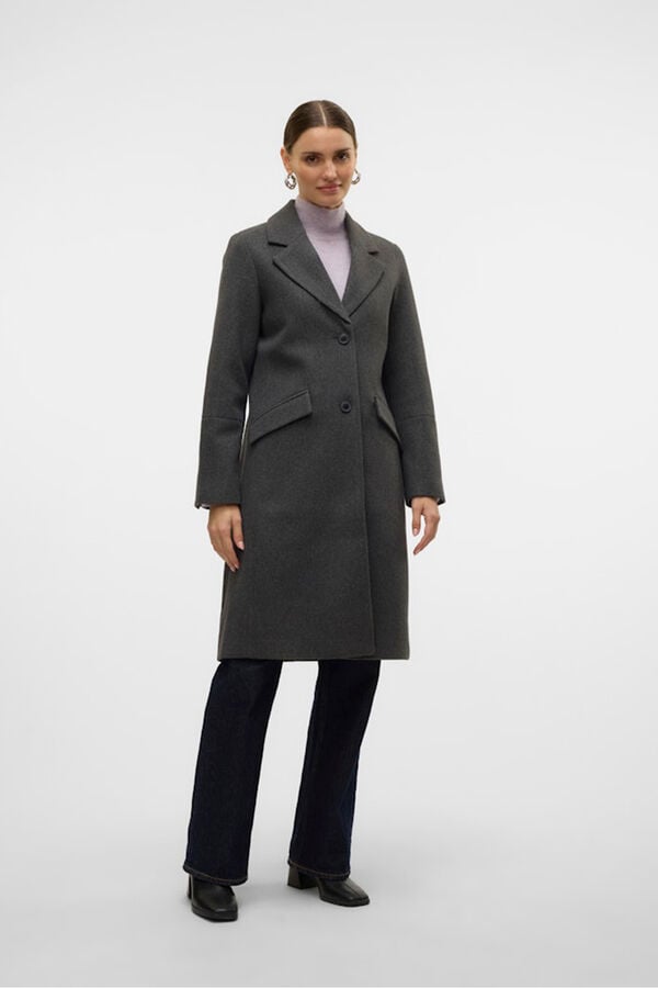 Vero Moda Medidas do sobretudo tecido Cinzento