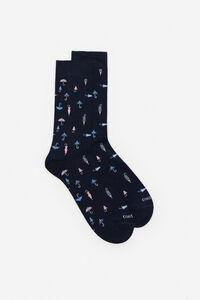 Cortefiel Motif socks Navy