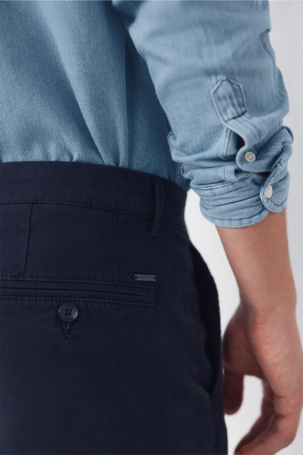 Cortefiel Pantal&oacute;n chino slim fit Azul marino