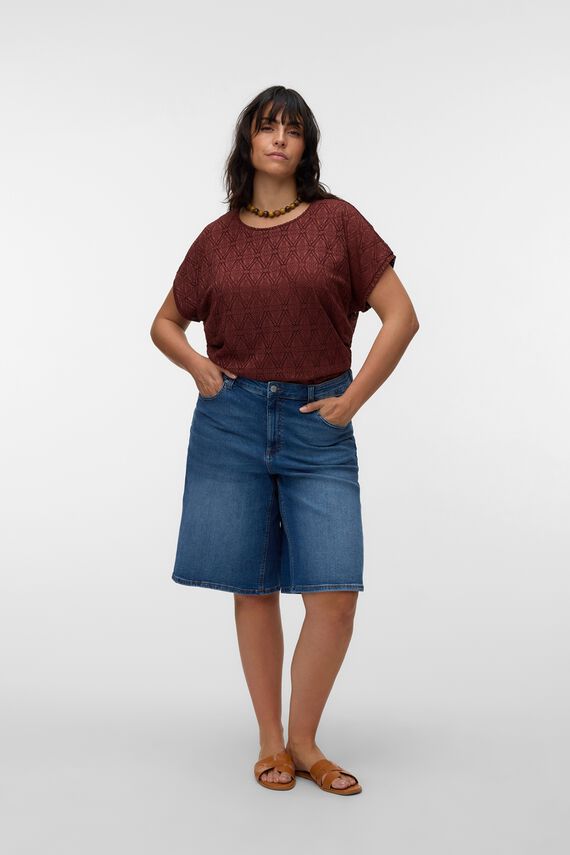 Top detalles calados talla grande