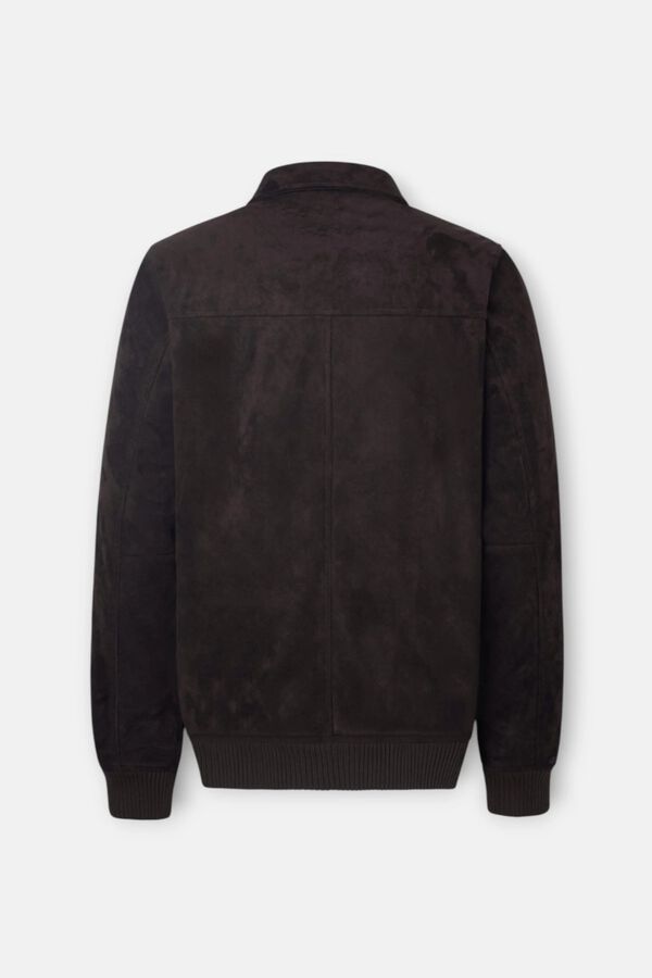 Silbon Split leather jacket Dark brown