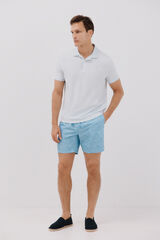 Cortefiel Oxford polo shirt Blue