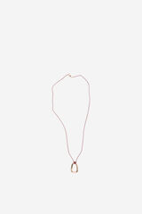 Cortefiel Gold pendant necklace Black
